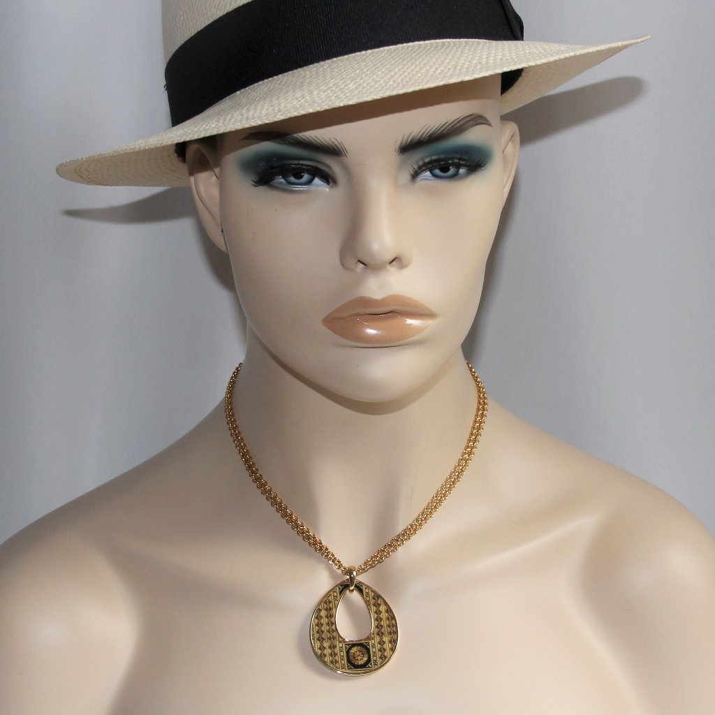 Erwin Pearl French Enamel 22k Gp Necklace 149$